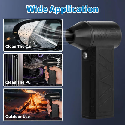 Compressed Air Duster Super Power Cordless Air Duster,3-Gear Adjustable Car Cleaning Kit,Fast Charging Mini Blower Compressed Air Cleaner for Pc Keyboard