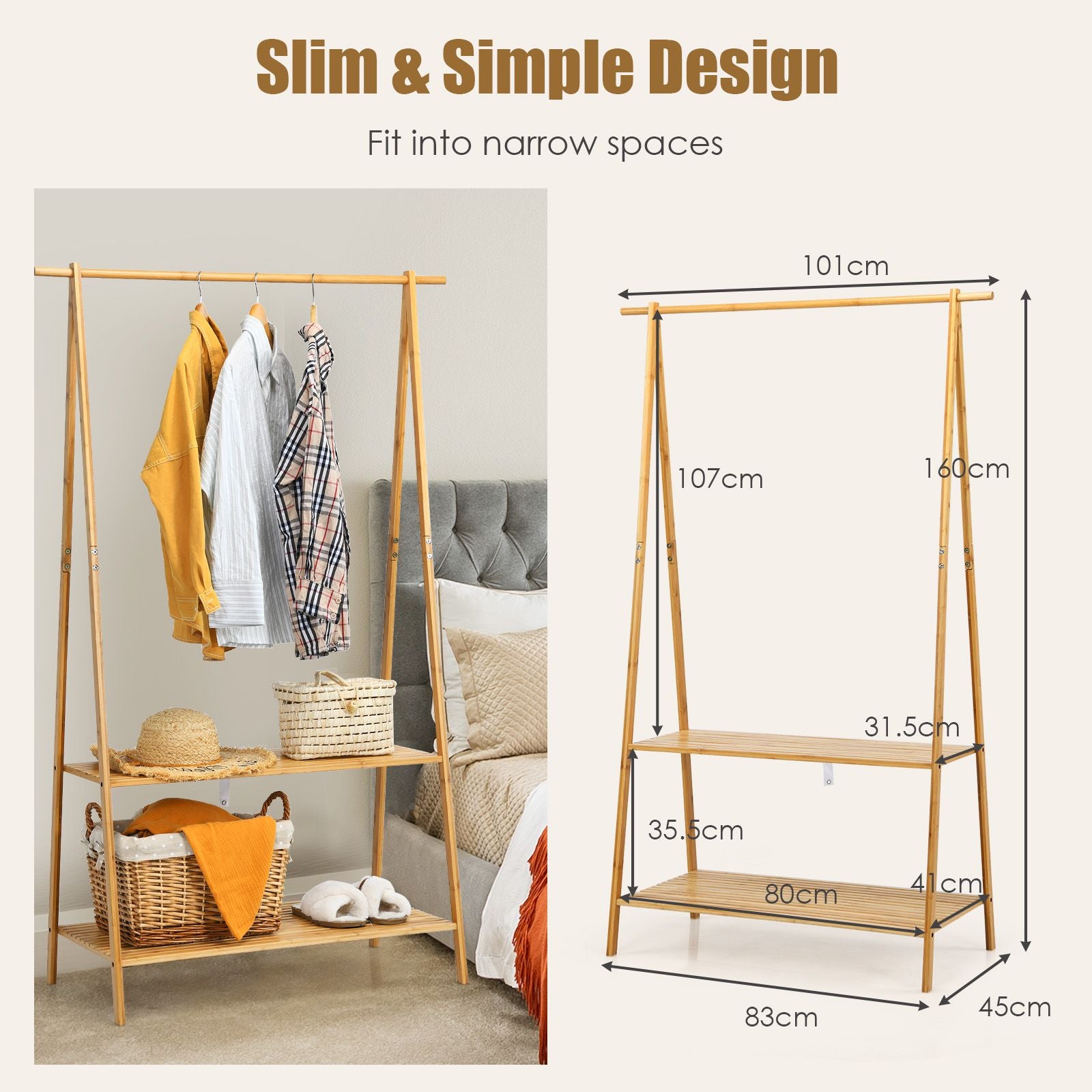 Bamboo Clothing Rack
