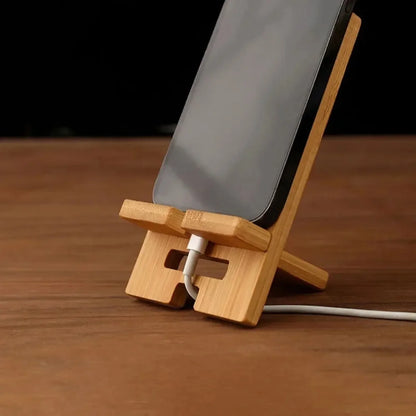 Bamboo Desktop Smartphone Charging Stand