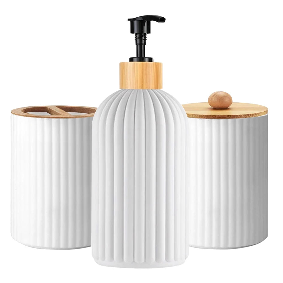 Bathroom Soap Dispenser and Storage Jars
