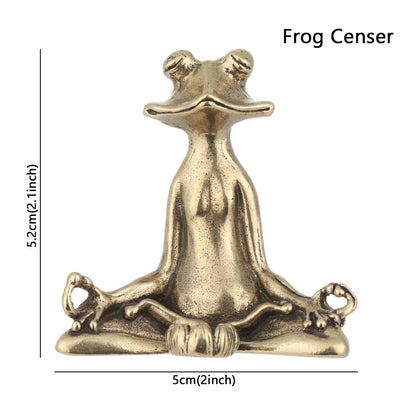 Retro Frog Incense Burner Statue