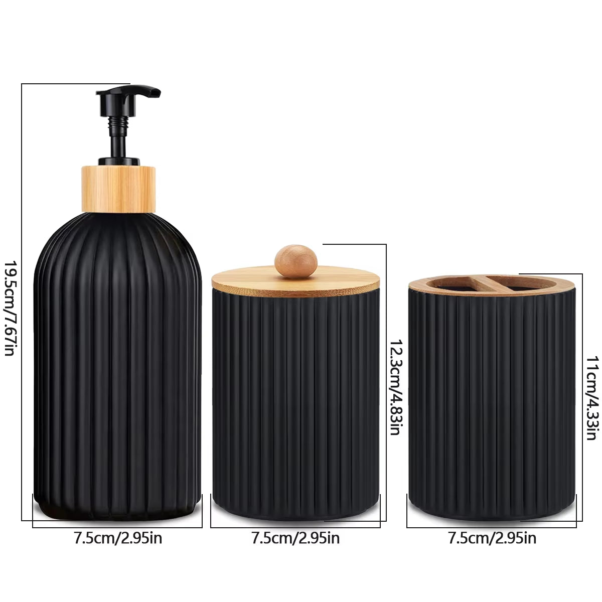Bathroom Soap Dispenser and Storage Jars