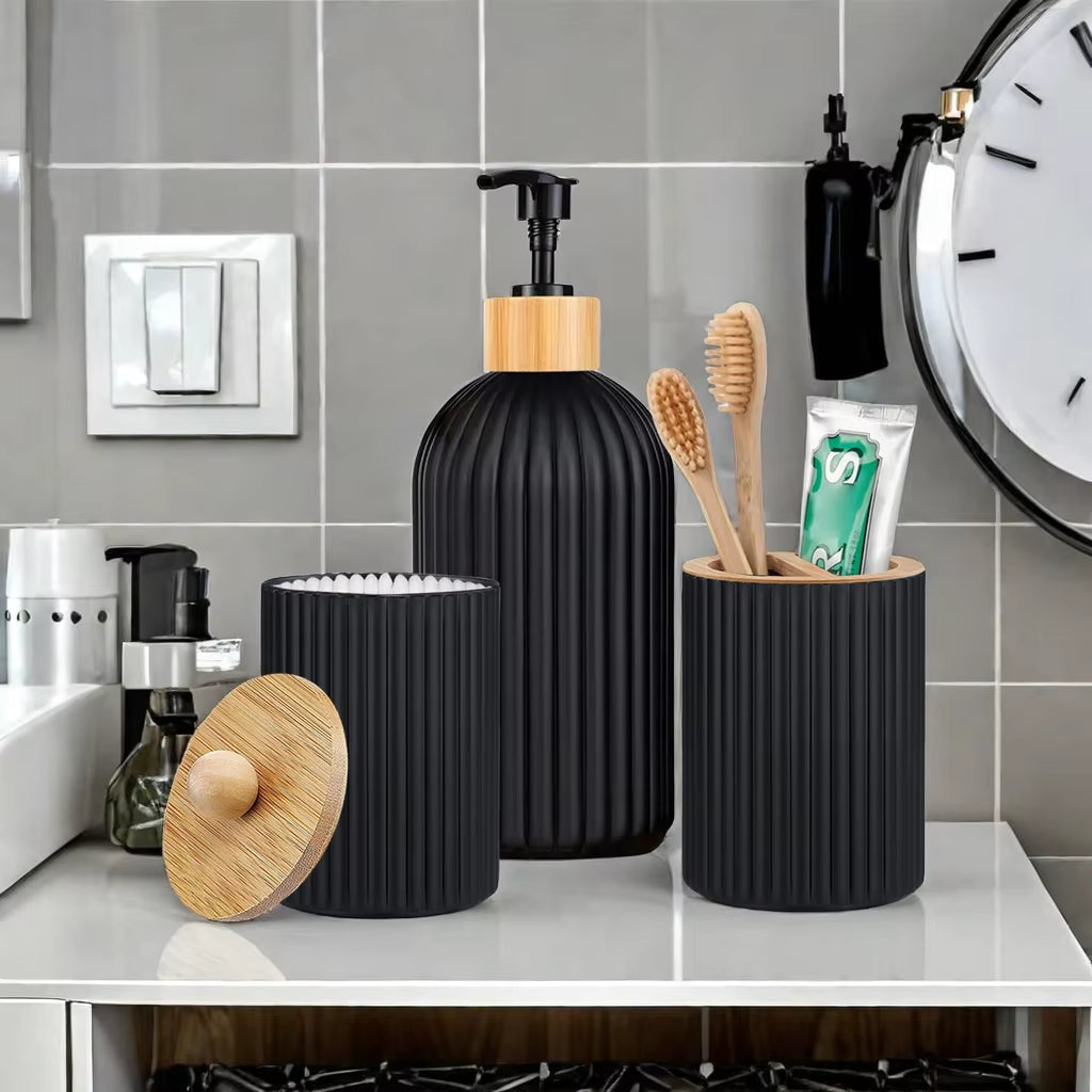 Bathroom Soap Dispenser and Storage Jars