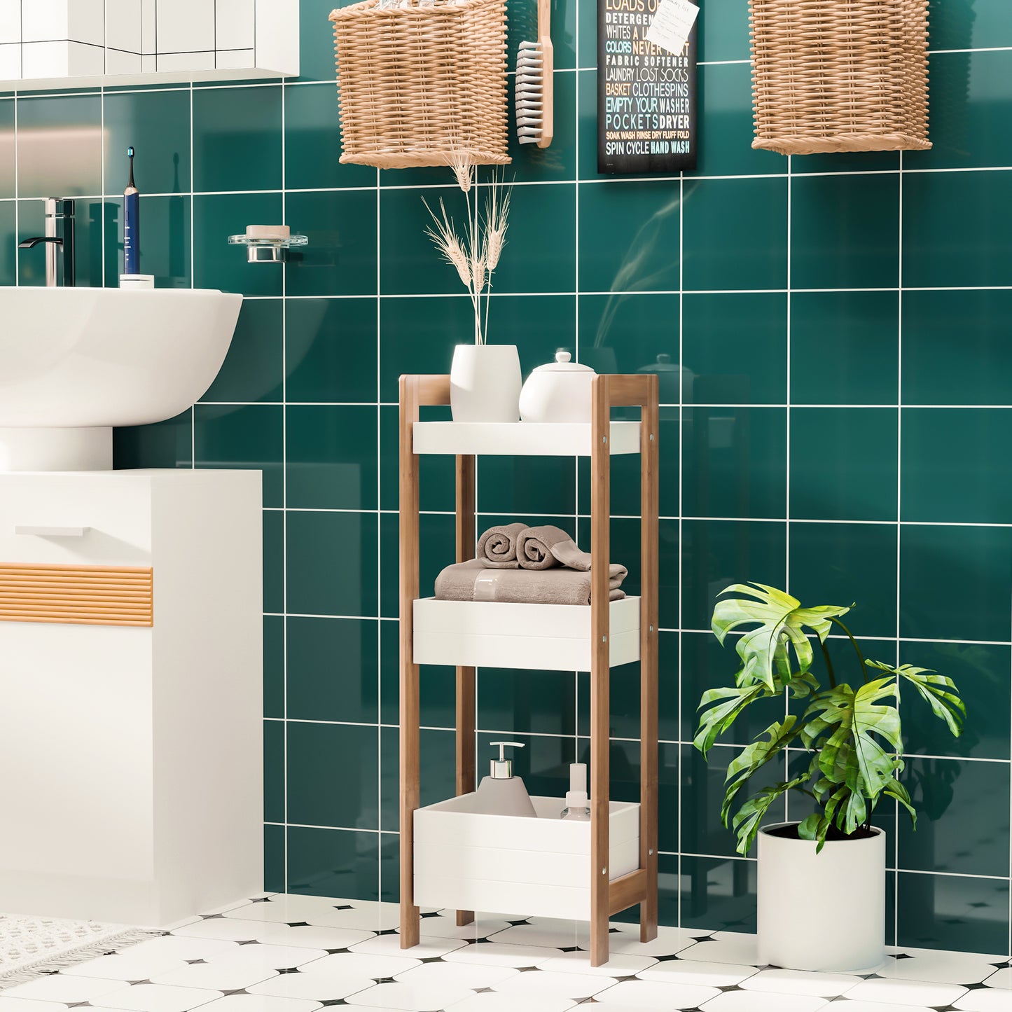 3-Tier Bamboo Shelf