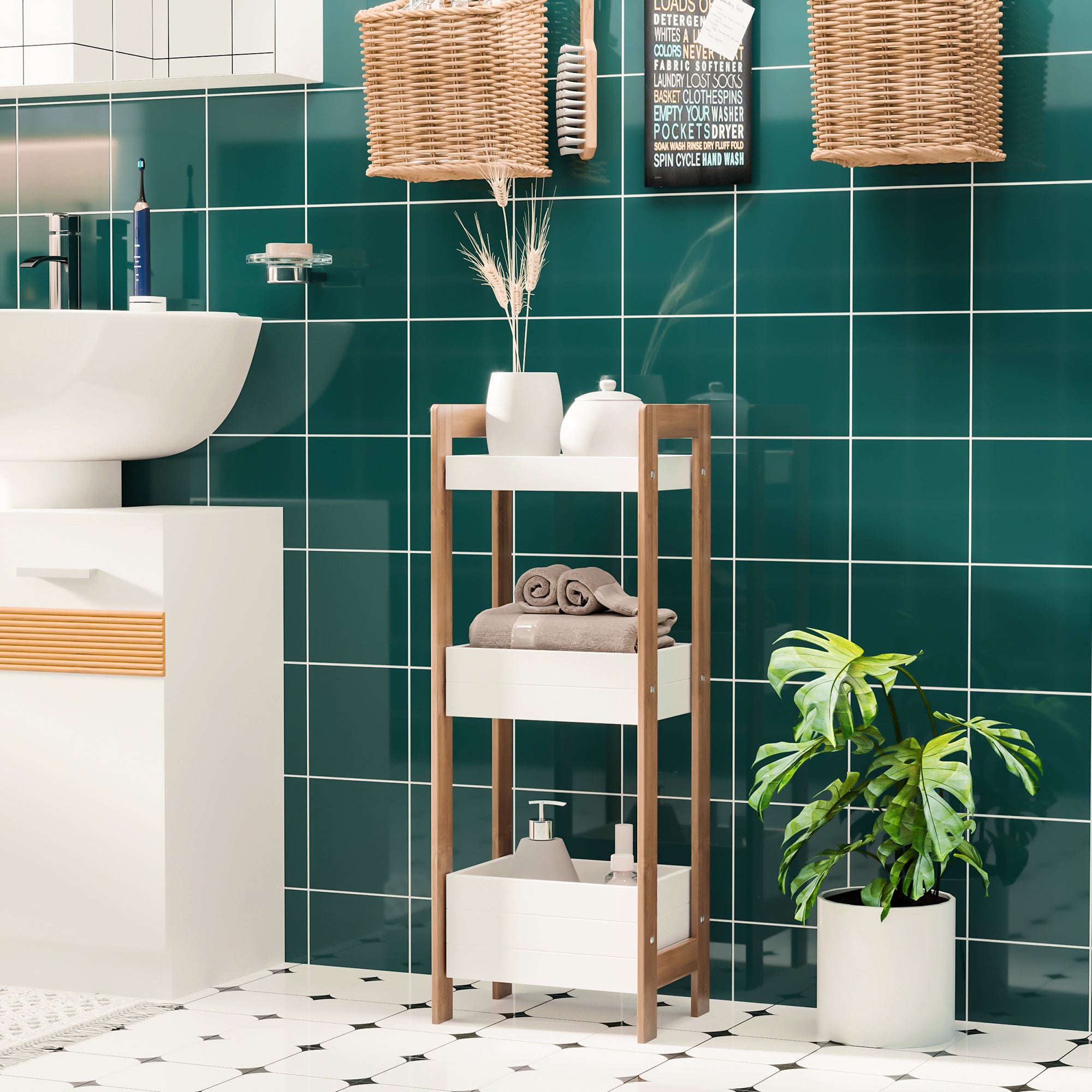 3-Tier Bamboo Shelf