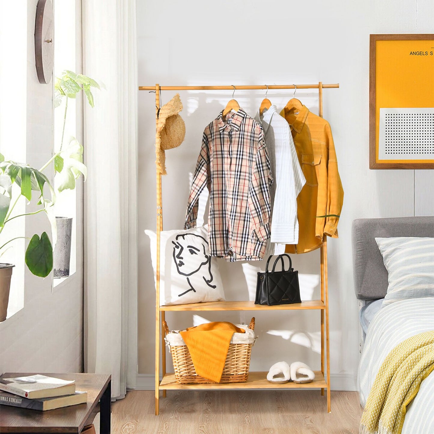 Bamboo Clothing Rack