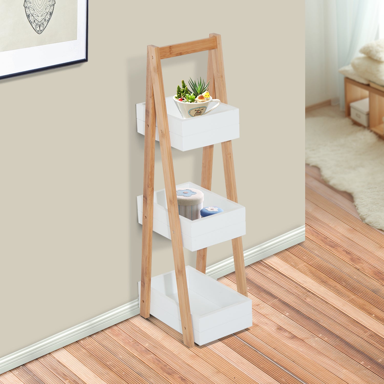 3-Tier Bamboo Shelf