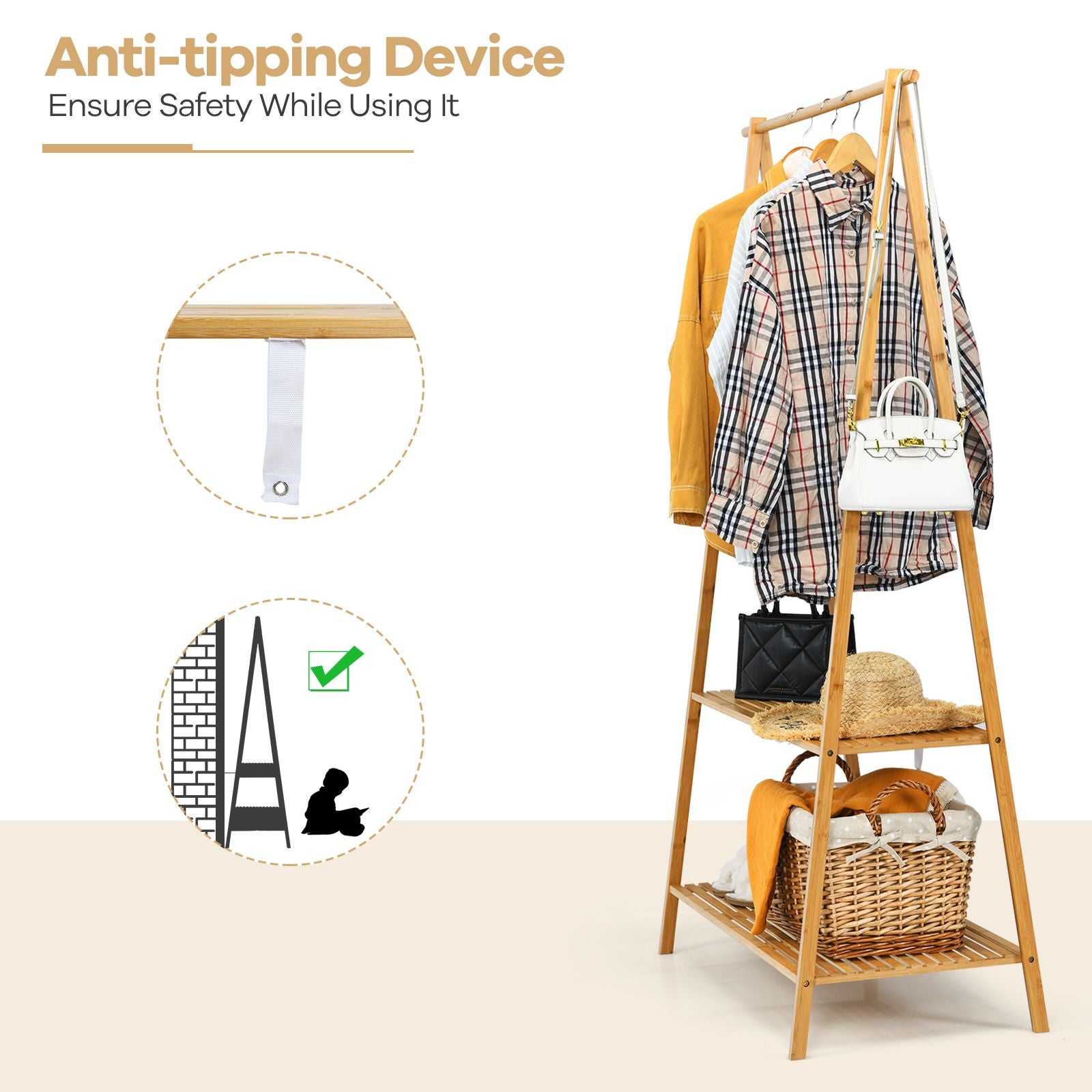 Bamboo Clothing Rack